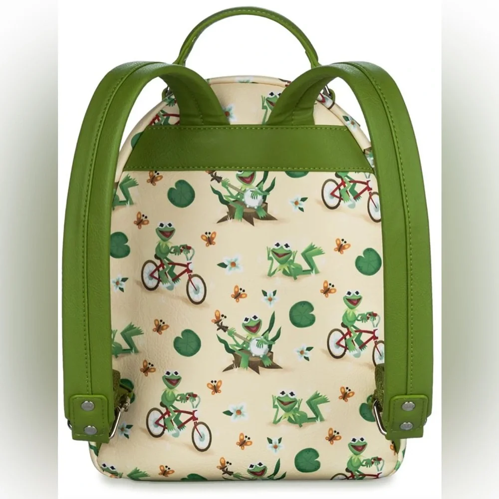 DISNEY PARKS KERMIT LOUNGEFLY MINI BACKPACK - THE MUPPETS NEW WITH TAG
